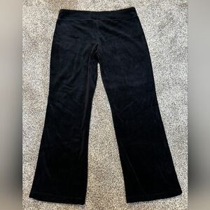 Neiman Marcus Velvet Black Wide Leg Pants